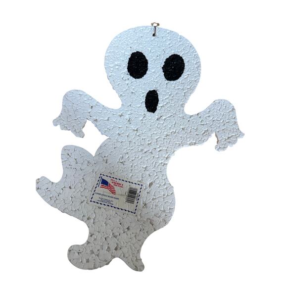 Vintage Melted Plastic Popcorn Ghost Halloween Decor - Picture 4 of 5